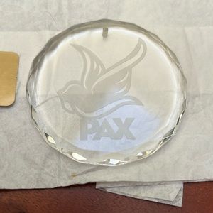 Coach “Pax” Glass Prism Ornament